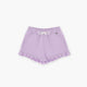 Shorts in felpa con volant | lilla