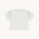 T-shirt con piume | bianca