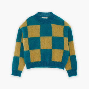 Pullover scacchi oversize