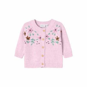 Cardigan fiori | rosa