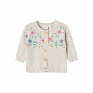 Cardigan fiori | latte