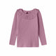 Maglia con colletto in tulle | lilla
