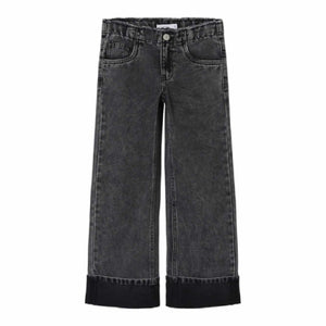 Jeans zampa con risvolto