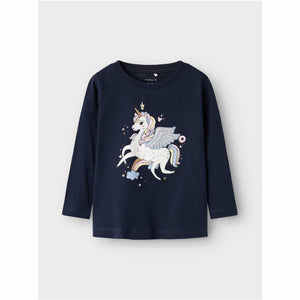 T-shirt unicorno | blu