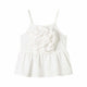 Top con spallini e maxi fiore