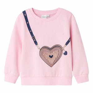 Felpa con borsetta tracolla | pink