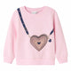 Felpa con borsetta tracolla | pink