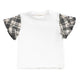 T-shirt con dettagli in tartan
