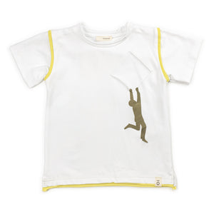 T-shirt con figura al taschino