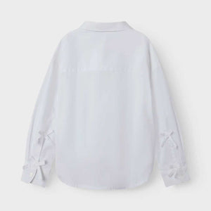 Camicia crop con dettaglio fiocchi