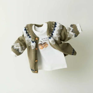 Cardigan motivo chevron