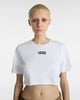 T-shirt ricamo VANS crop | white