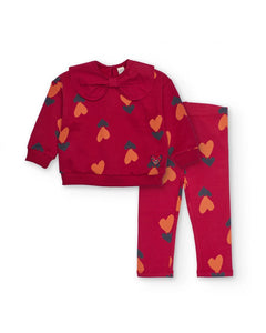 Completo maximaglia+leggings fiocco