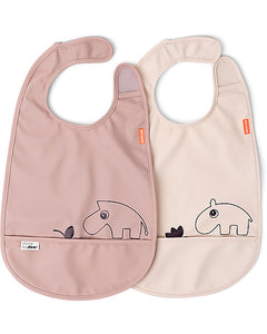 Set bavaglie impermeabili con tasca - cipria