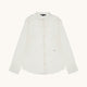 Camicia in lino, collo coreana