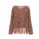 Maglione multicolor con frange