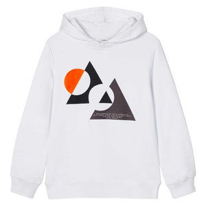 Felpa con cappuccio figure geometriche | bianco