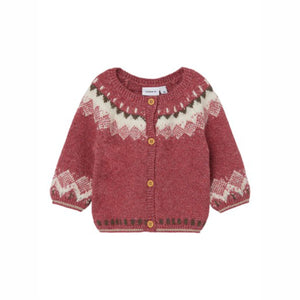 Cardigan chevron in maglia