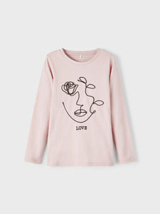 T-shirt viso stilizzato