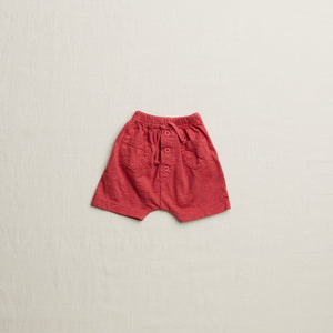 Shorts morbido con bottoni | rosso