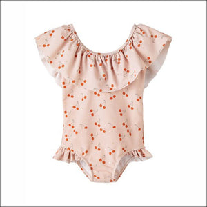 Costume ciliegie con balza