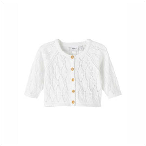 Cardigan bianco traforato